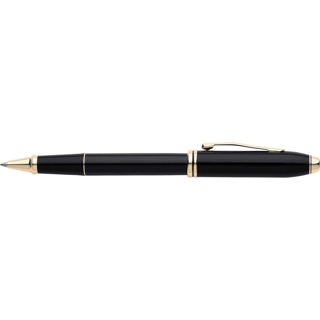CROSS Townsend® Black Lacquer with 23KT Gold-Plated Appointments Selectip® Rollerball Pen