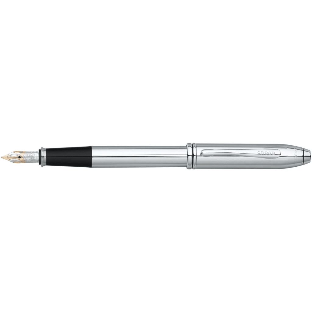 CROSS Townsend® Lustrous Chrome with Polished Chrome Appointments and Stainless Steel Medium Nib Fountain Pen