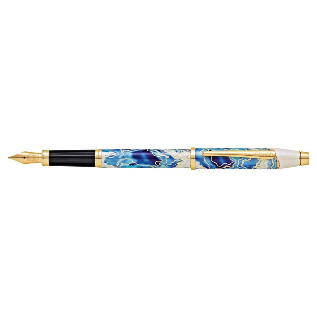 CROSS Wanderlust Malta with Gold-Plated Engravings and Appointments with a 23KT Gold-Plated Stainless Steel Medium Nib Fountain Pen