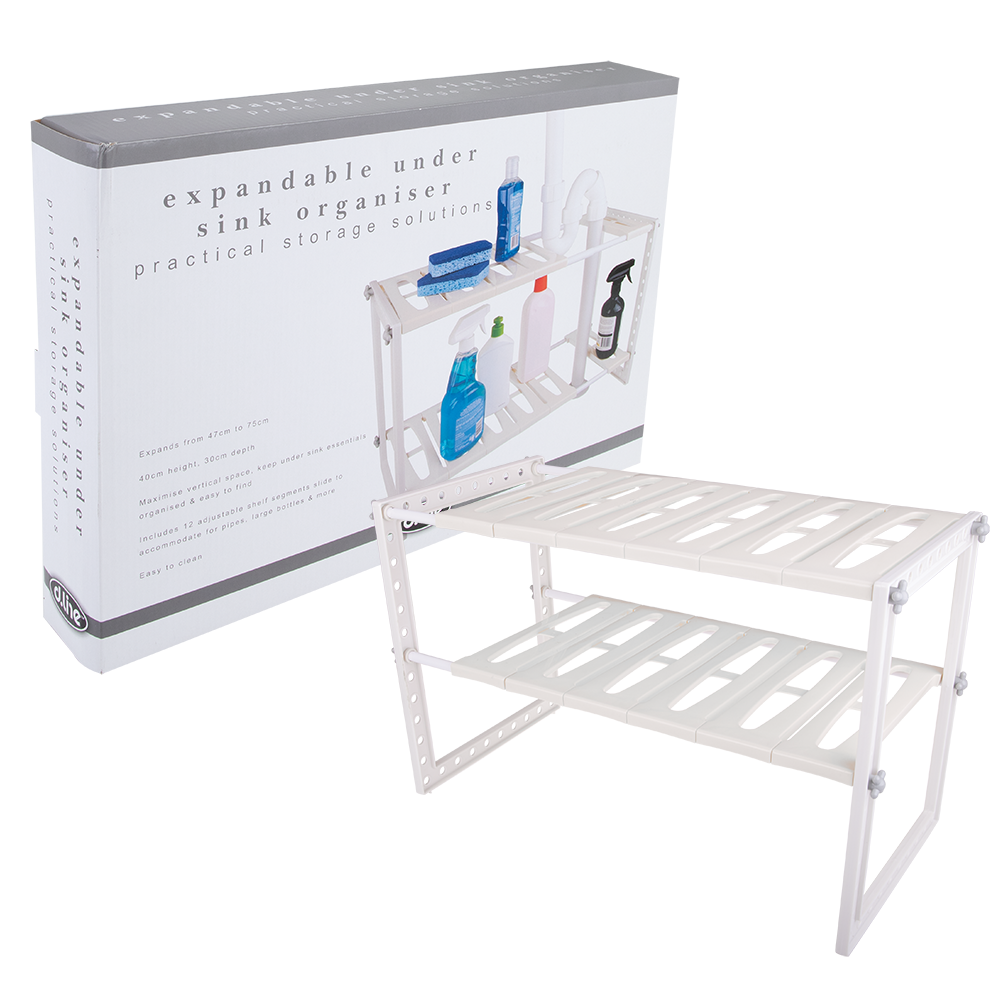 D.LINE Expandable Under-Sink Organiser - White