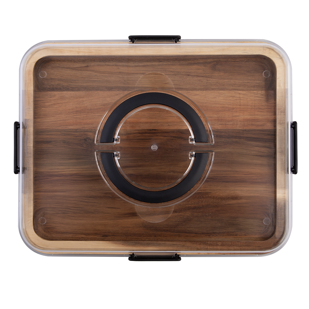 ALFRESCO LANE Acacia Grazing Platter with Lid 36 x 28.5cm