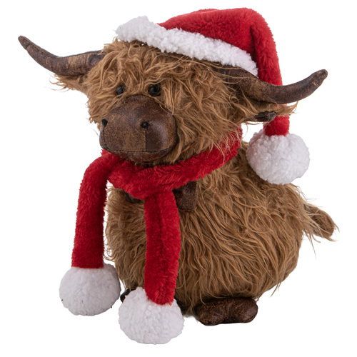 ASHDENE Novelty Christmas Cow Doorstop