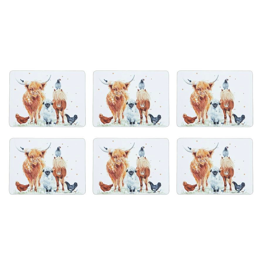 ASHDENE Paddock Pals 6pk Placemats