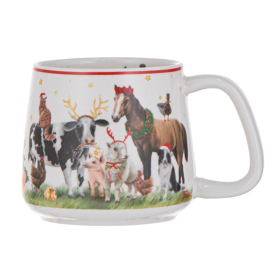 ASHDENE Christmas at the Farm Gift Giving Mug