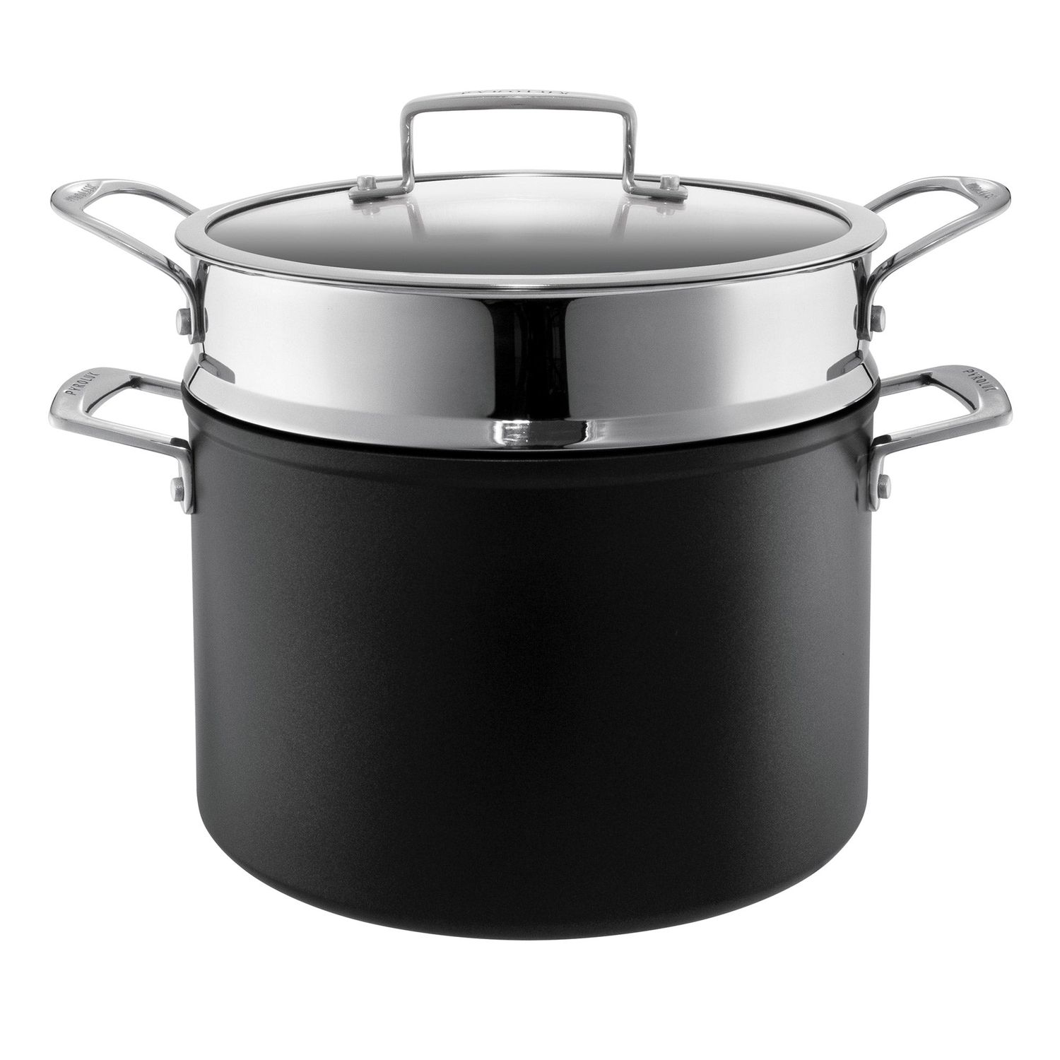 PYROLUX Ignite Stock Pot with Pasta Insert - 24cm/7.2L