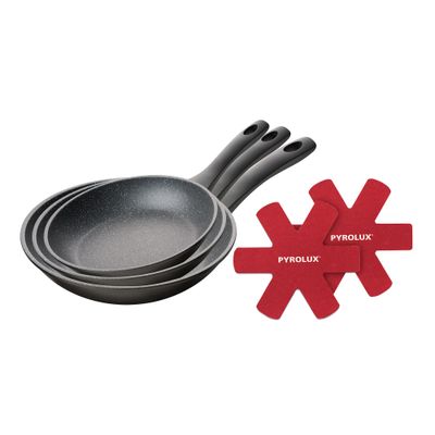PYROLUX Pyrostone 3 Piece Fry Pan Set - 3 Piece Set