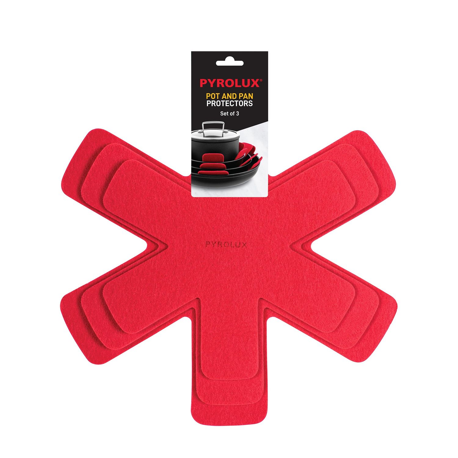 PYROLUX 3 Piece Pan Protector Set - Red