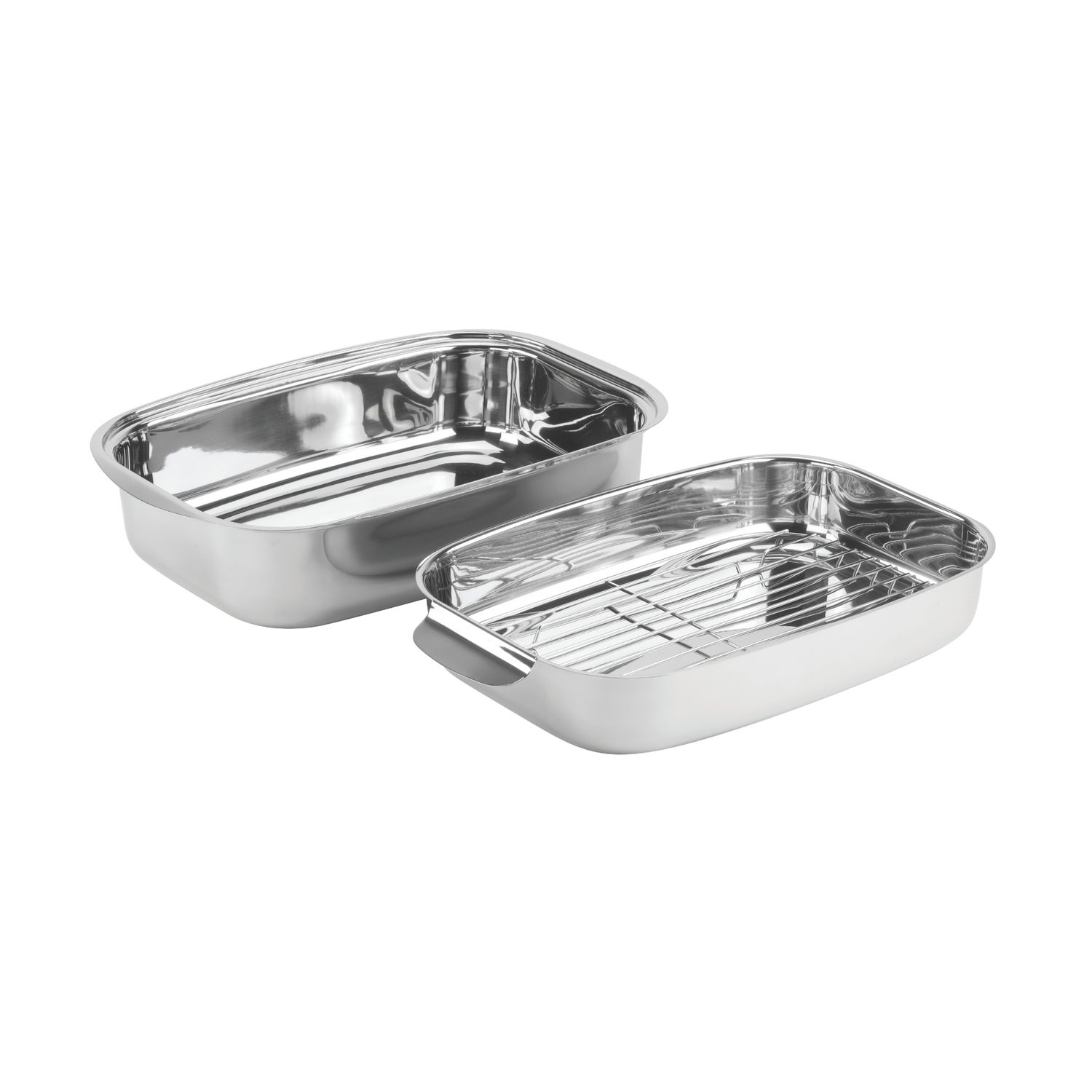 PYROLUX Pyrosteel Double Roaster Set with Rack - 36 x 24cm