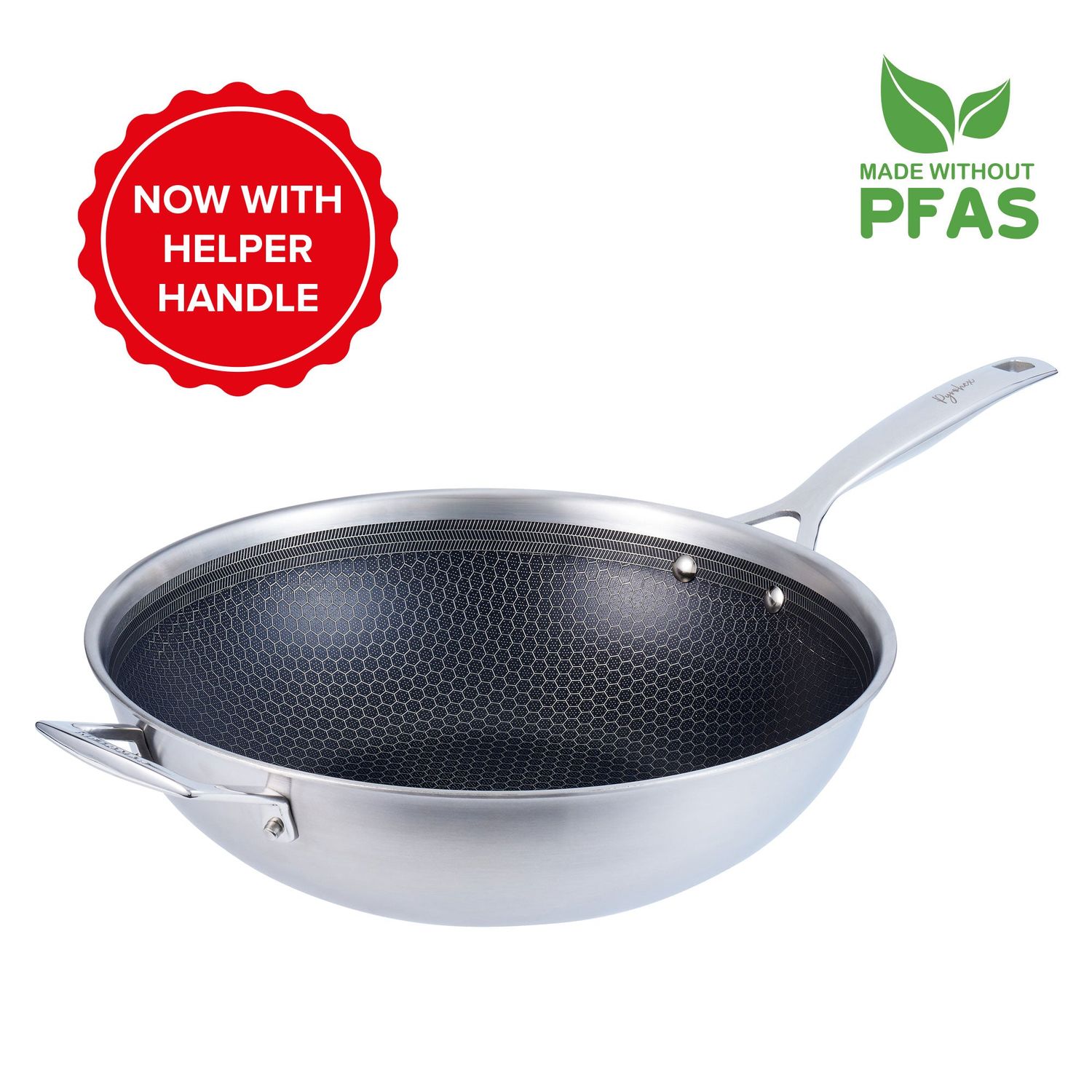 PYROLUX Pyrohex Wok with helper handle - 32cm