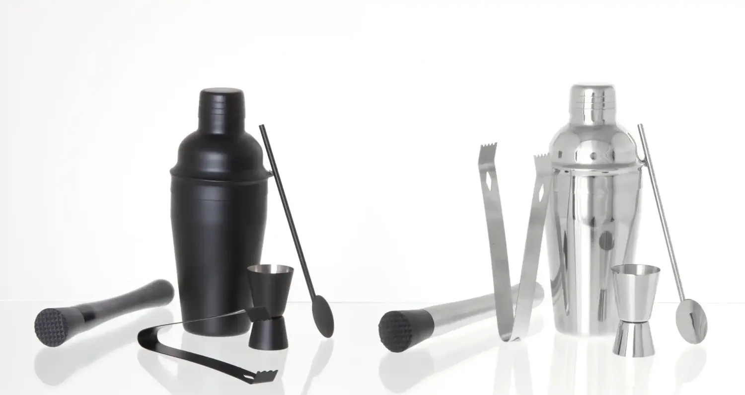GIBSONS GIFTS 5 Piece Cocktail Shaker Set 500ml - Assorted Finishes