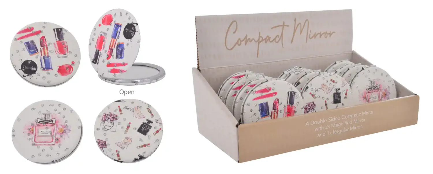 GIBSONS GIFTS Beauty Compact Mirror - Assorted Designs