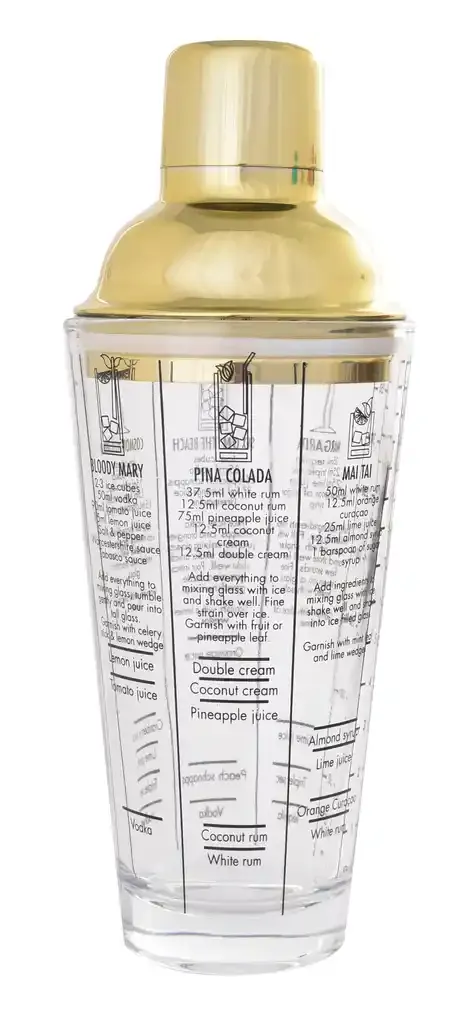 GIBSONS GIFTS Cocktail Recipe Shaker 400ml