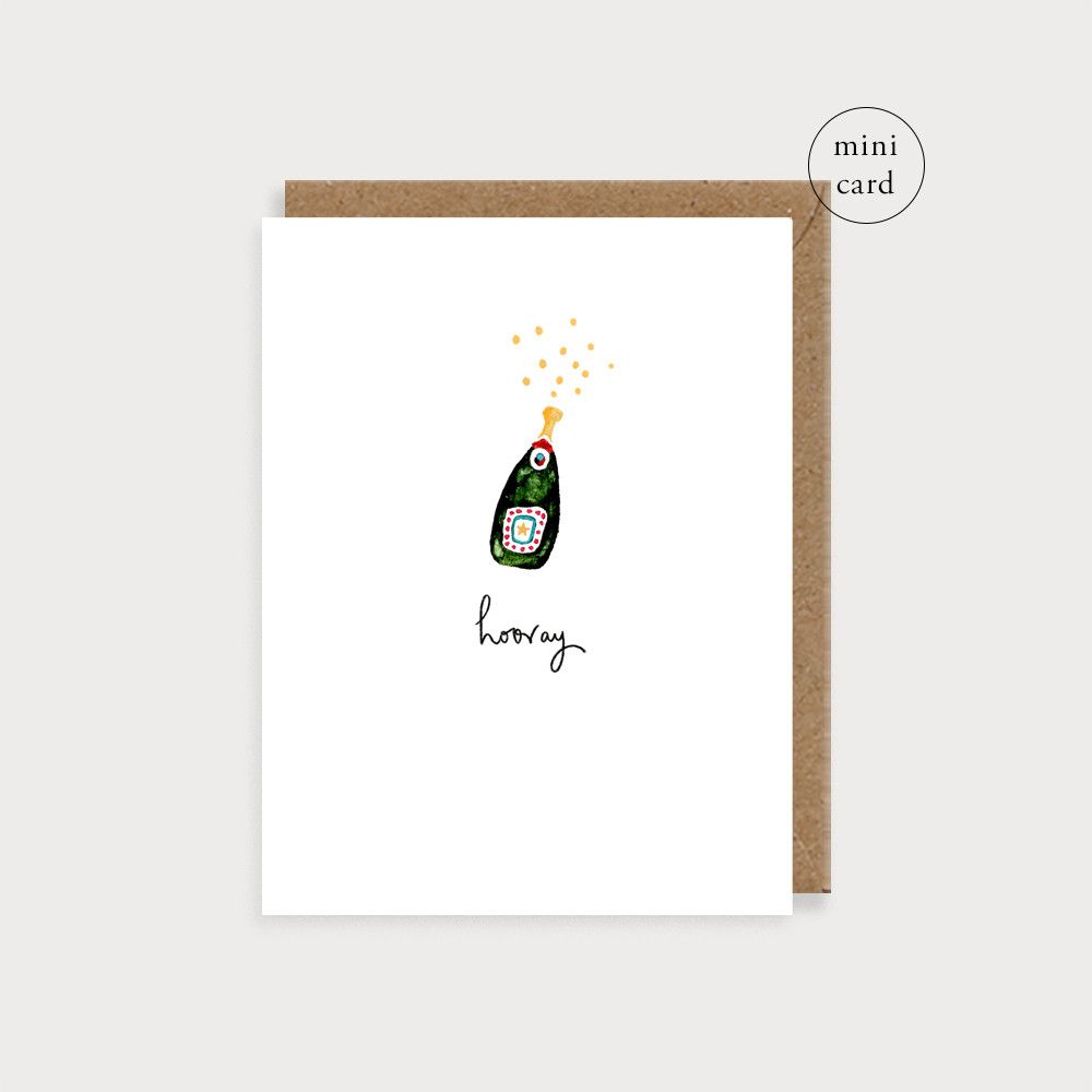 LOUISE MULGREW DESIGNS Small Card - Champagne Hooray