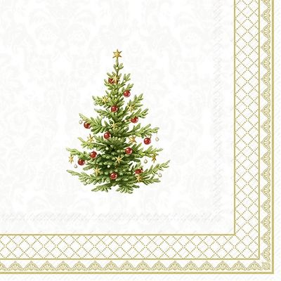 IDEAL HOME RANGE Classic Christmas-Tree Lunch Napkins - Pack of 20