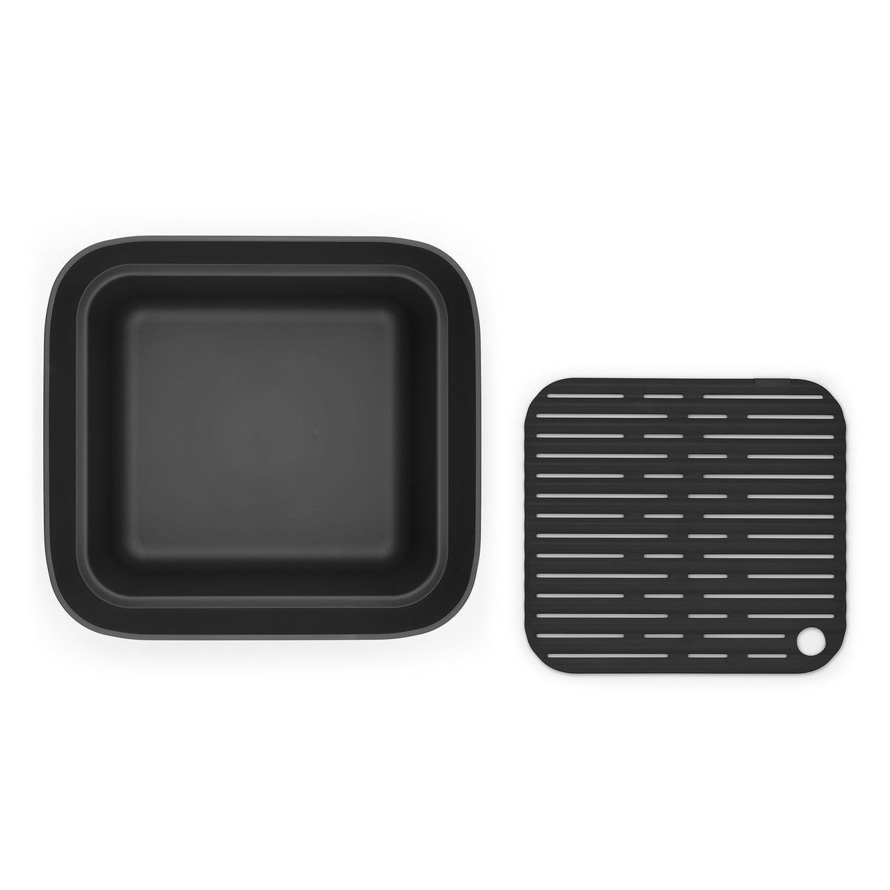 BRABANTIA SinkSide Washing Up Bowl + Drying Tray - Dark Grey