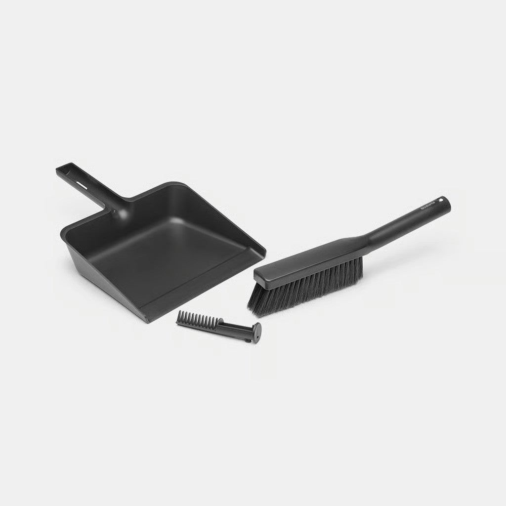BRABANTIA SinkSide Dustpan and Brush Set - Dark Grey