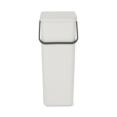 BRABANTIA Sort &amp; Go Waste Bin, 40L - Light Grey