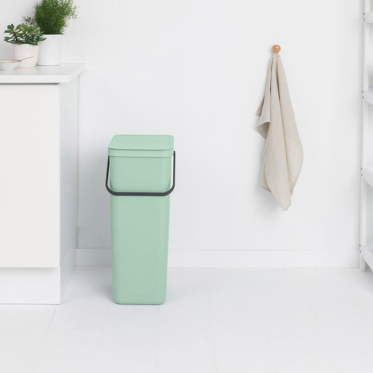BRABANTIA Sort &amp; Go Recycle Bin, 40L - Jade Green