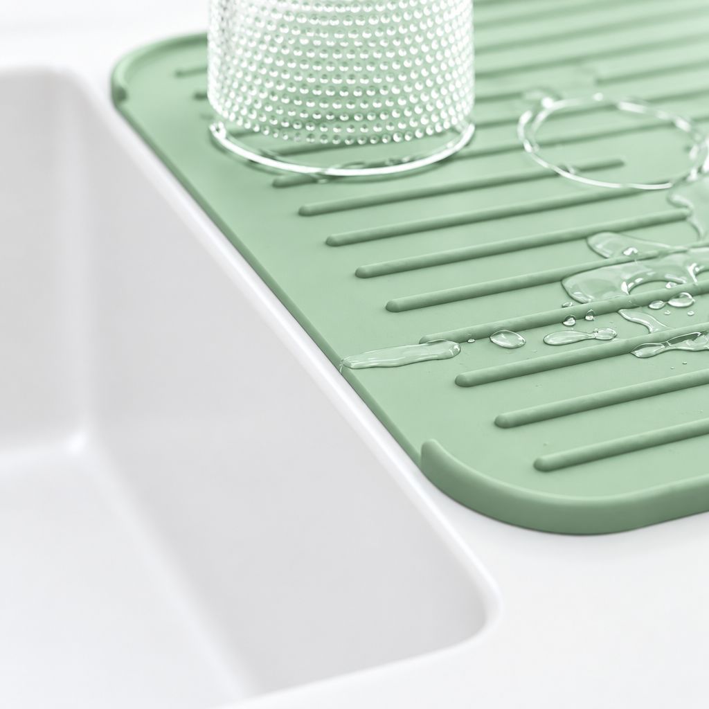 BRABANTIA SinkSide Silicone Dish Drying Mat - Jade Green
