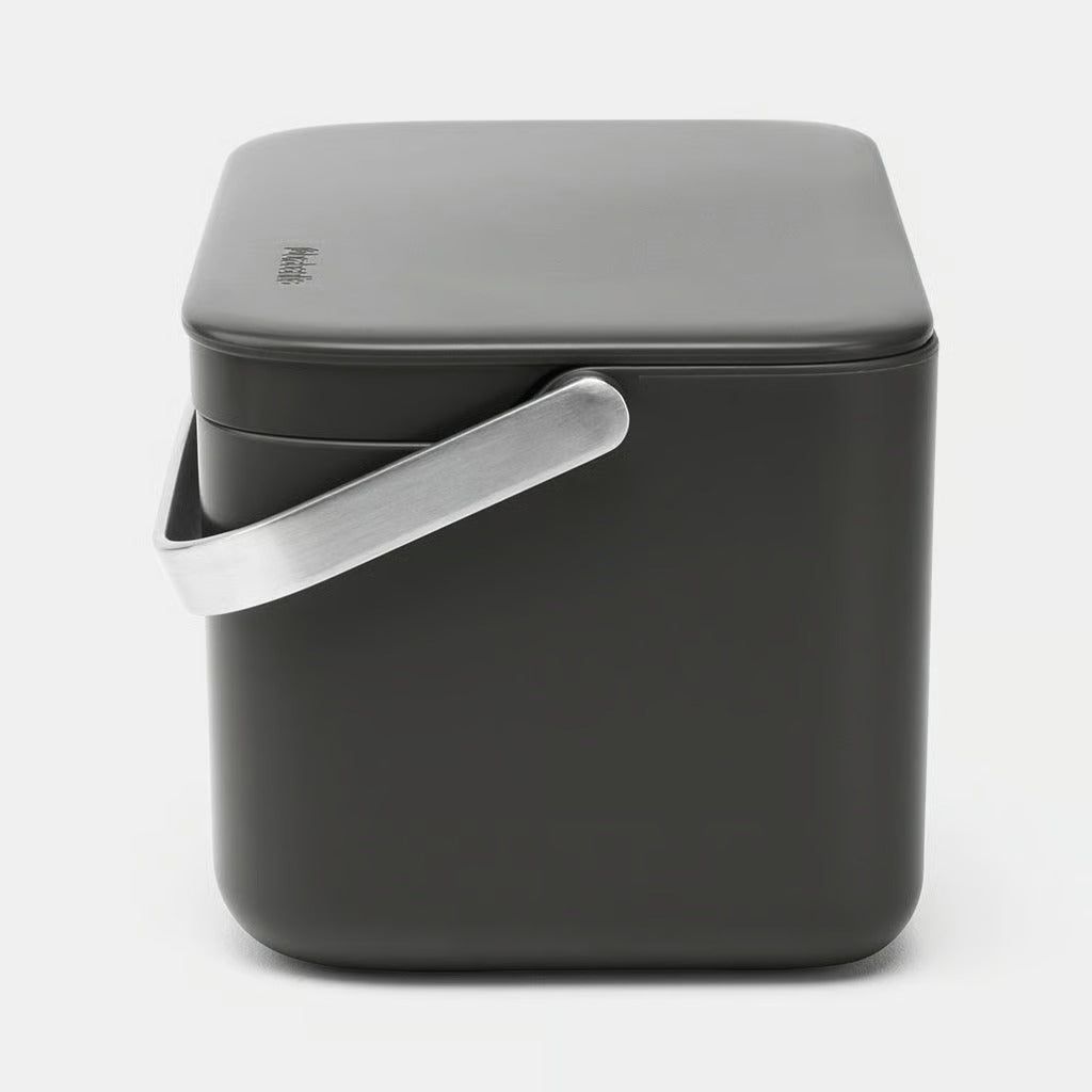 BRABANTIA SinkSide Food Waste Caddy, 1.8L - Dark Grey