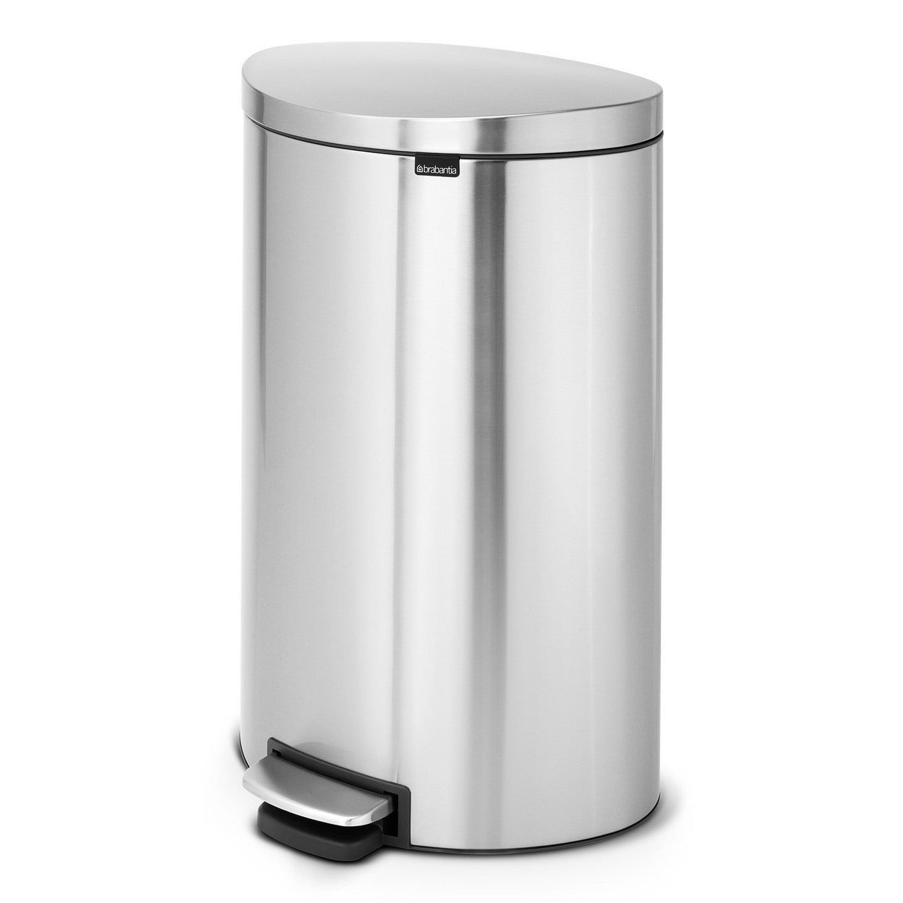 BRABANTIA Pedal Bin FlatBack+, 40L - Matt Steel Fingerprint Proof