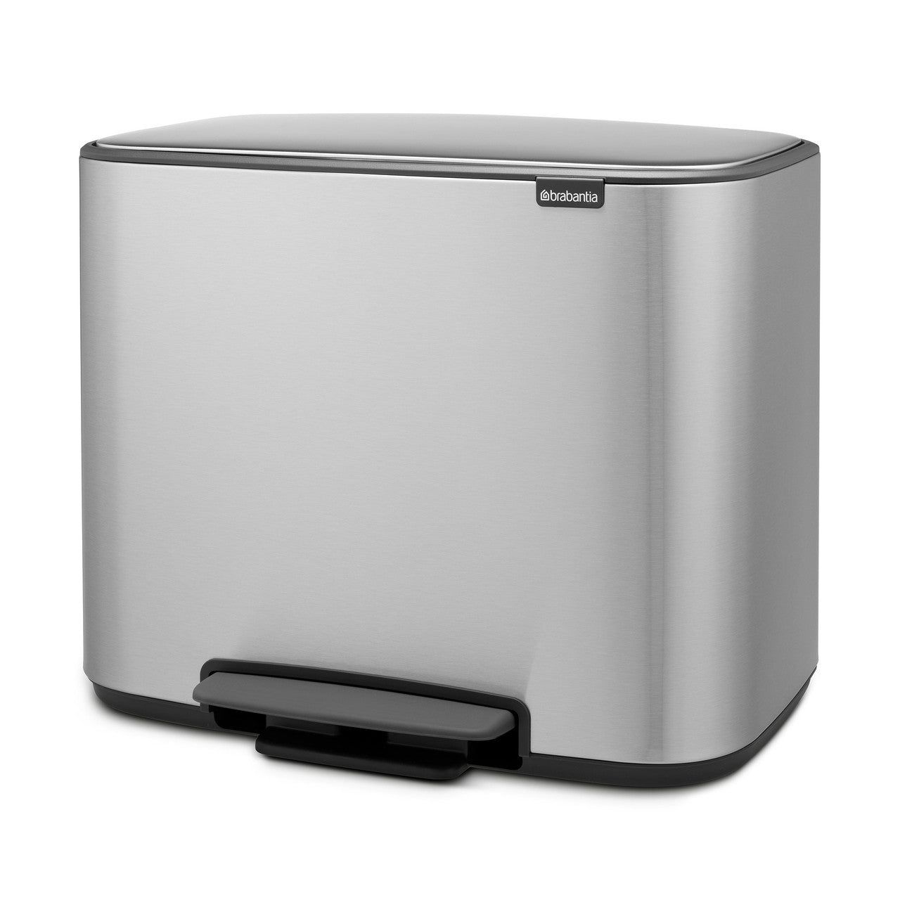BRABANTIA Bo Pedal Bin, 36L - Matt Steel Fingerprint Proof