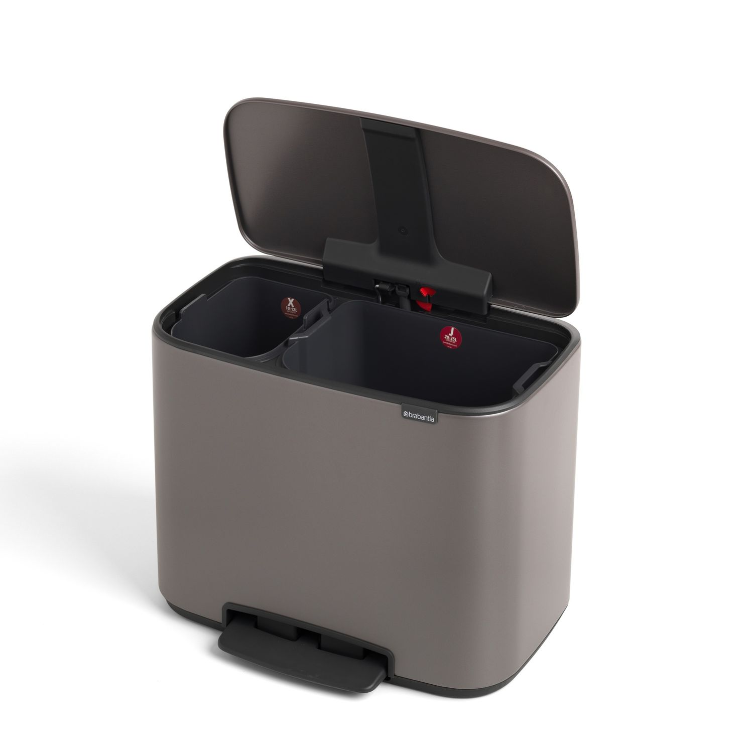 BRABANTIA Bo Pedal Bin, 11 + 23L - Platinum