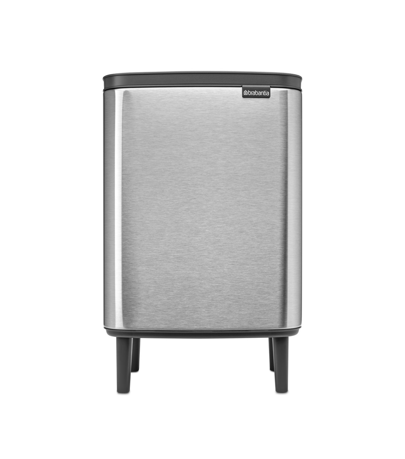 BRABANTIA Bo Waste Bin Hi, 12L - Matt Steel Fingerprint Proof