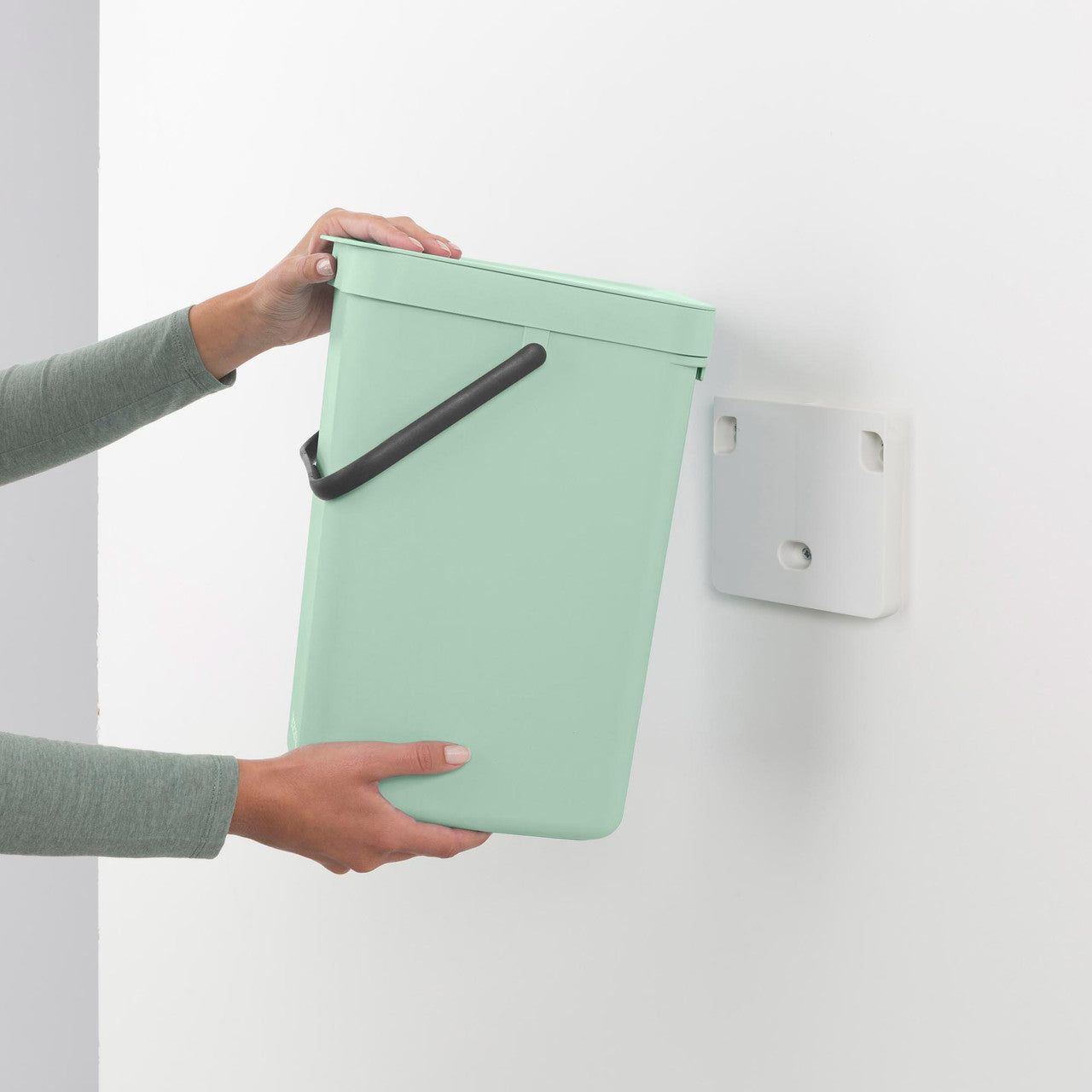 BRABANTIA Sort &amp; Go Waste Bin, 12L - Jade Green