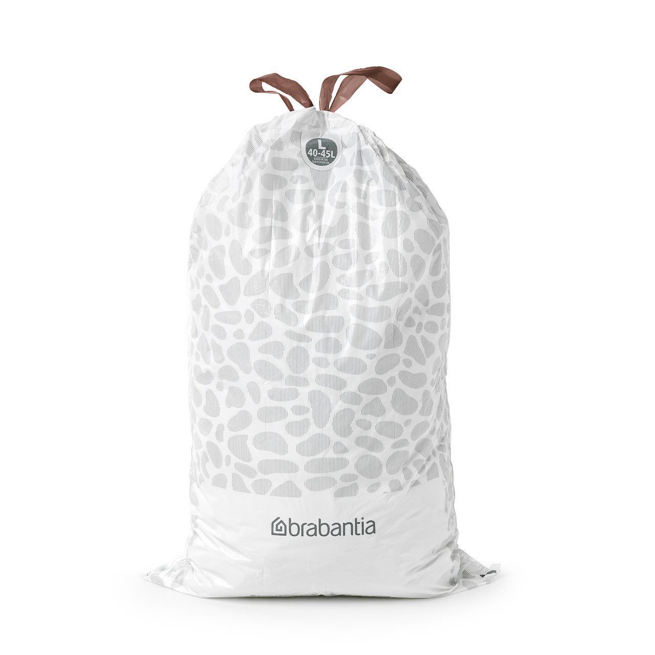 BRABANTIA PerfectFit Bags, Code L, 40-45L, 10 Bags - White