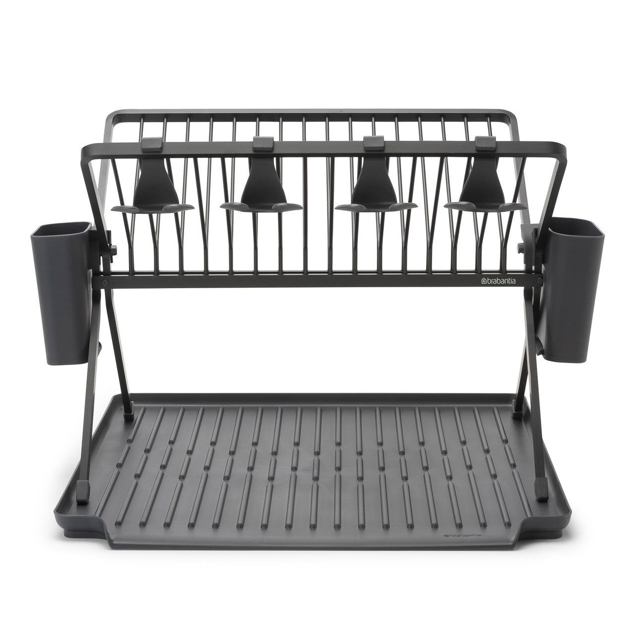 BRABANTIA SinkSide Foldable Dish Rack, Large - Dark Grey