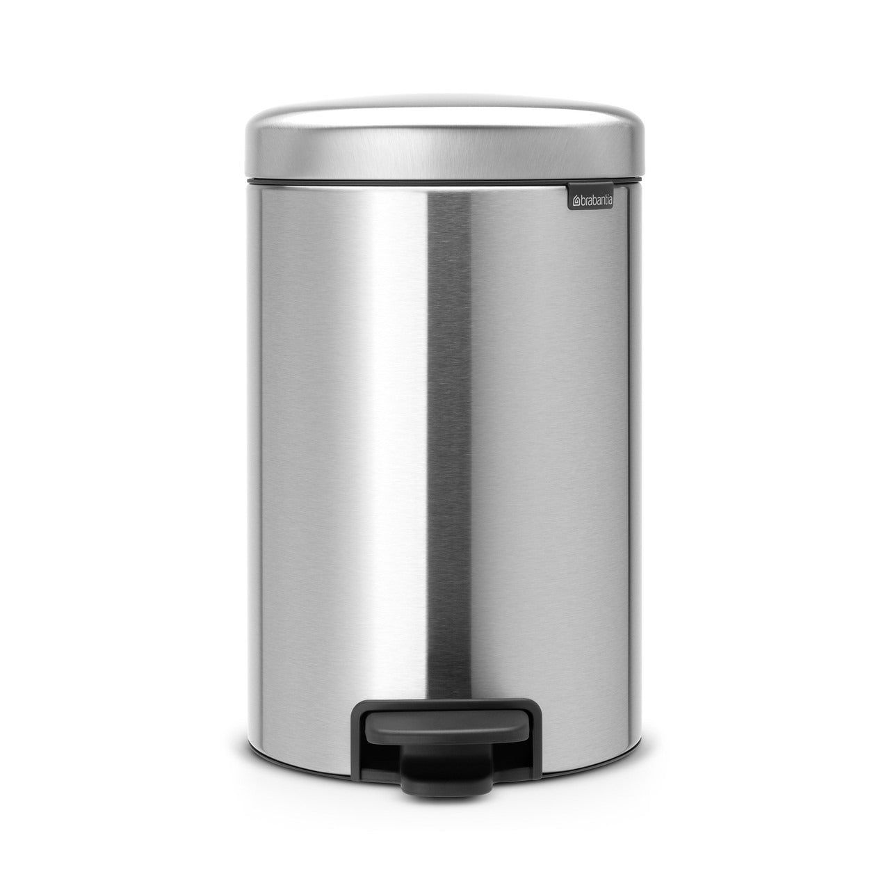 BRABANTIA NewIcon Pedal Bin, 12L - Matt Steel Fingerprint Proof