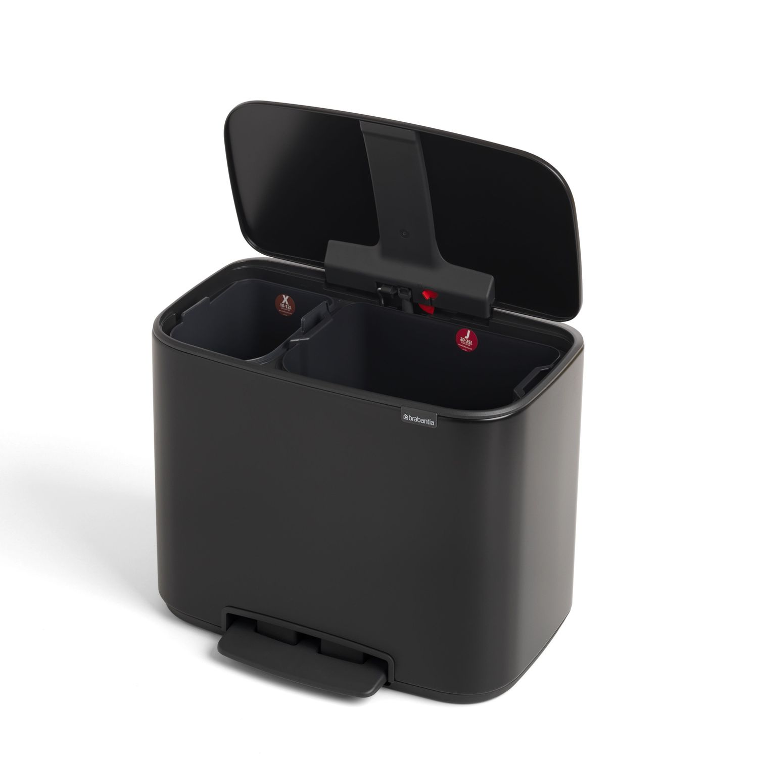 BRABANTIA Bo Pedal Bin, 11 + 23L - Matt Black