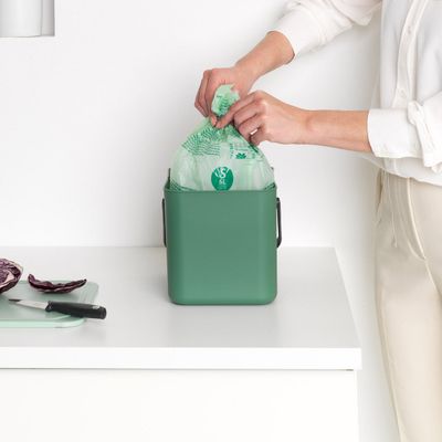 BRABANTIA Sort &amp; Go Waste Bin, 6L - Fir Green