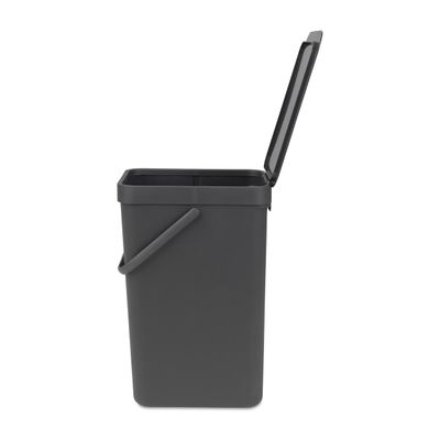 BRABANTIA Sort &amp; Go Waste Bin, 16L - Grey