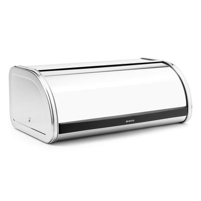 BRABANTIA Roll Top Bread Bin - Brilliant Steel