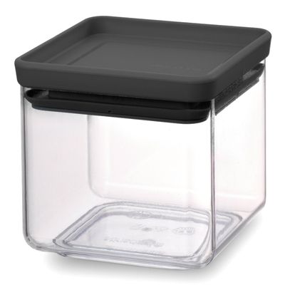 BRABANTIA Tasty+ Stackable Canister, 0.7L - Dark Grey