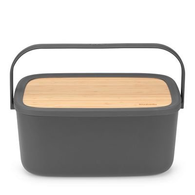 BRABANTIA Nic Bread Bin - Dark Grey