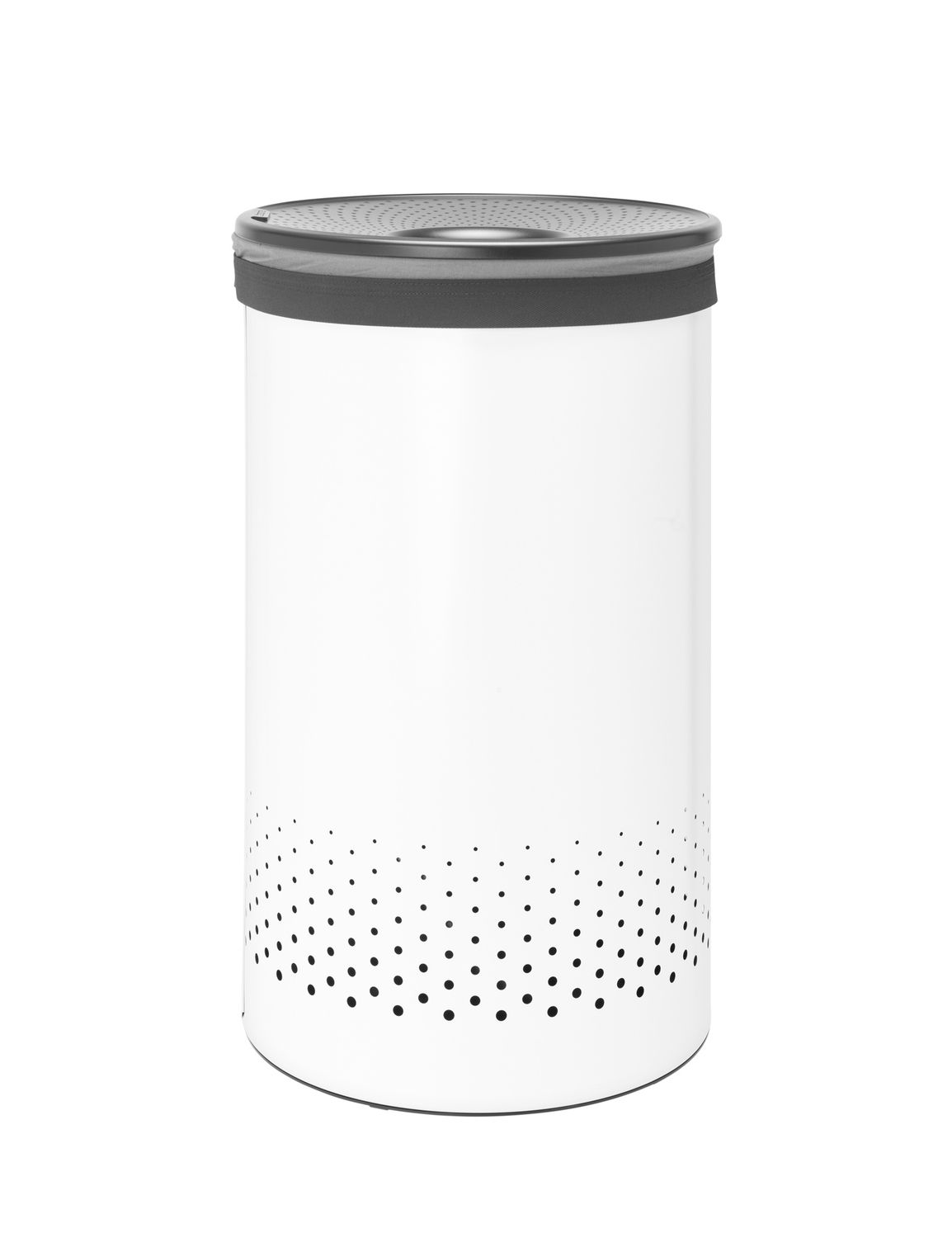 BRABANTIA Laundry Bin, 60L, Plastic Lid - White