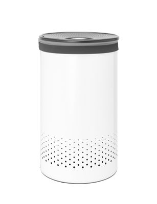BRABANTIA Laundry Bin, 60L, Plastic Lid - White
