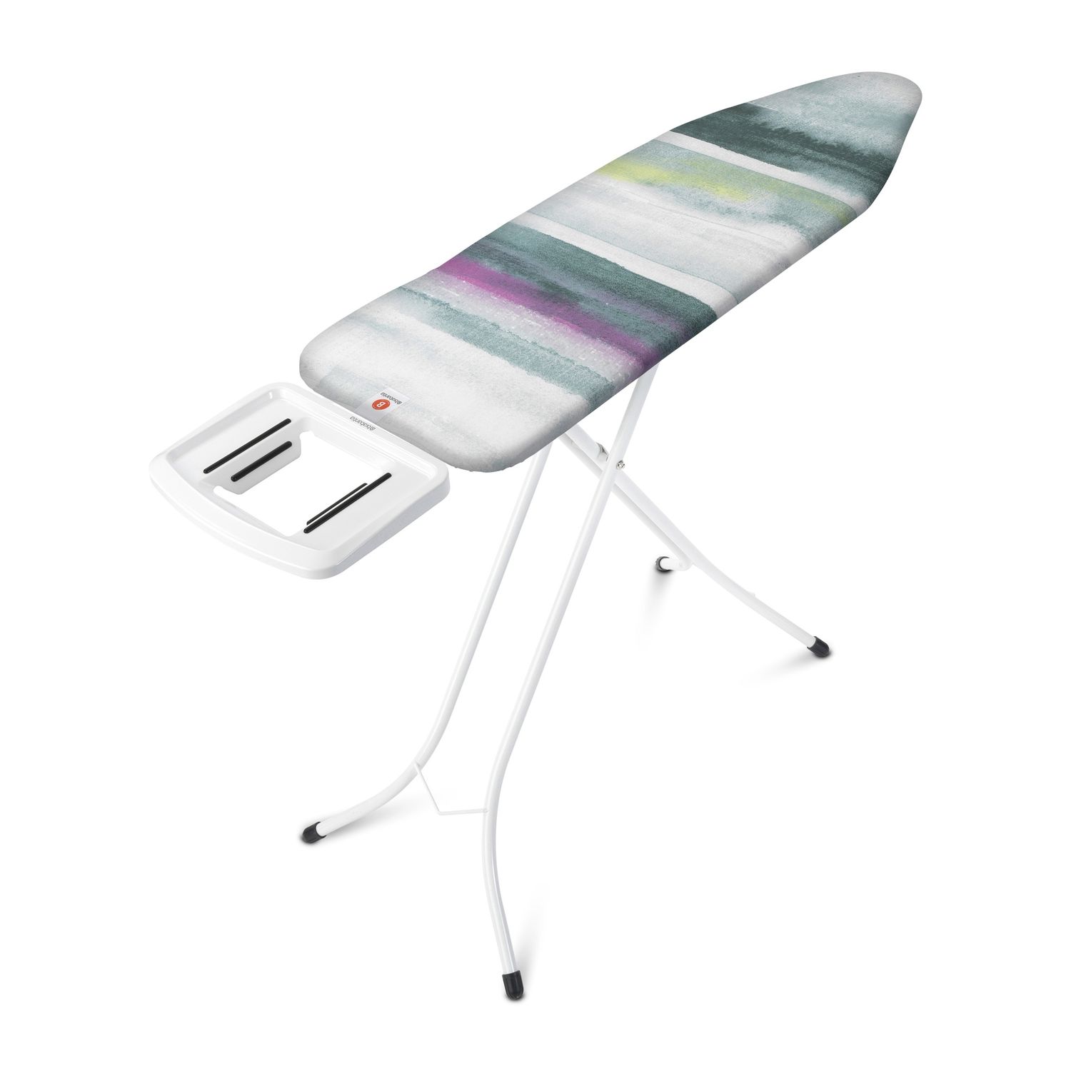 BRABANTIA Ironing Board B, 124 x 38 cm, with Steam Iron Rest - Morning Breeze