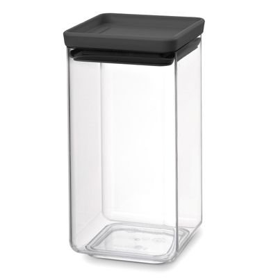 BRABANTIA Tasty+ Stackable Canister, 1.6L - Dark Grey