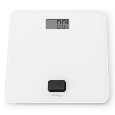 BRABANTIA ReNew Battery Free Bathroom Scale - White