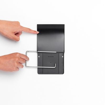 BRABANTIA ReNew Toilet Roll Holder - Matt Black