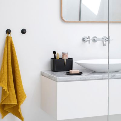 BRABANTIA ReNew Towel hooks, set of 2 - Dark Grey