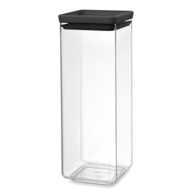 BRABANTIA Tasty+ Stackable Canister, 2.5L - Dark Grey