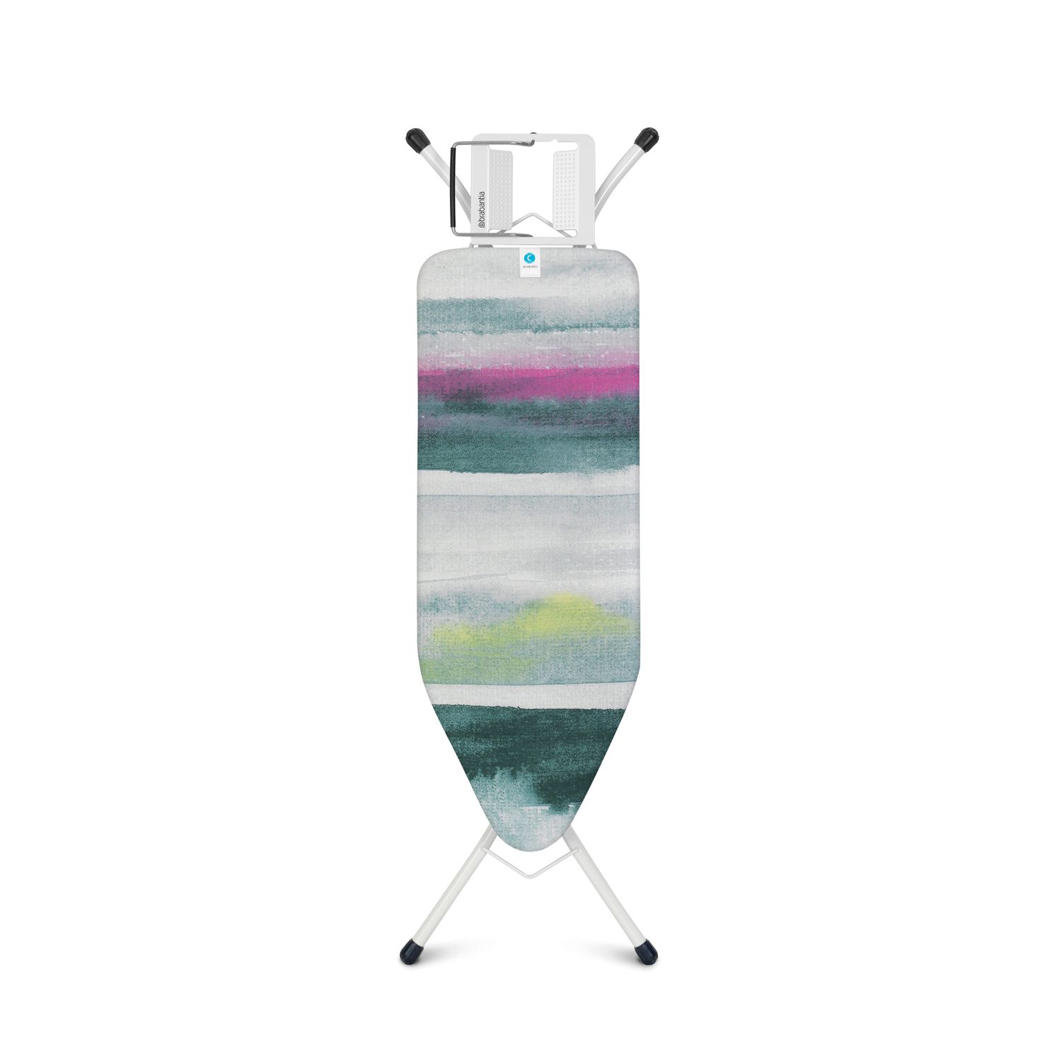 BRABANTIA Ironing Board C, 124 x 45 cm, with Iron Rest - Morning Breeze