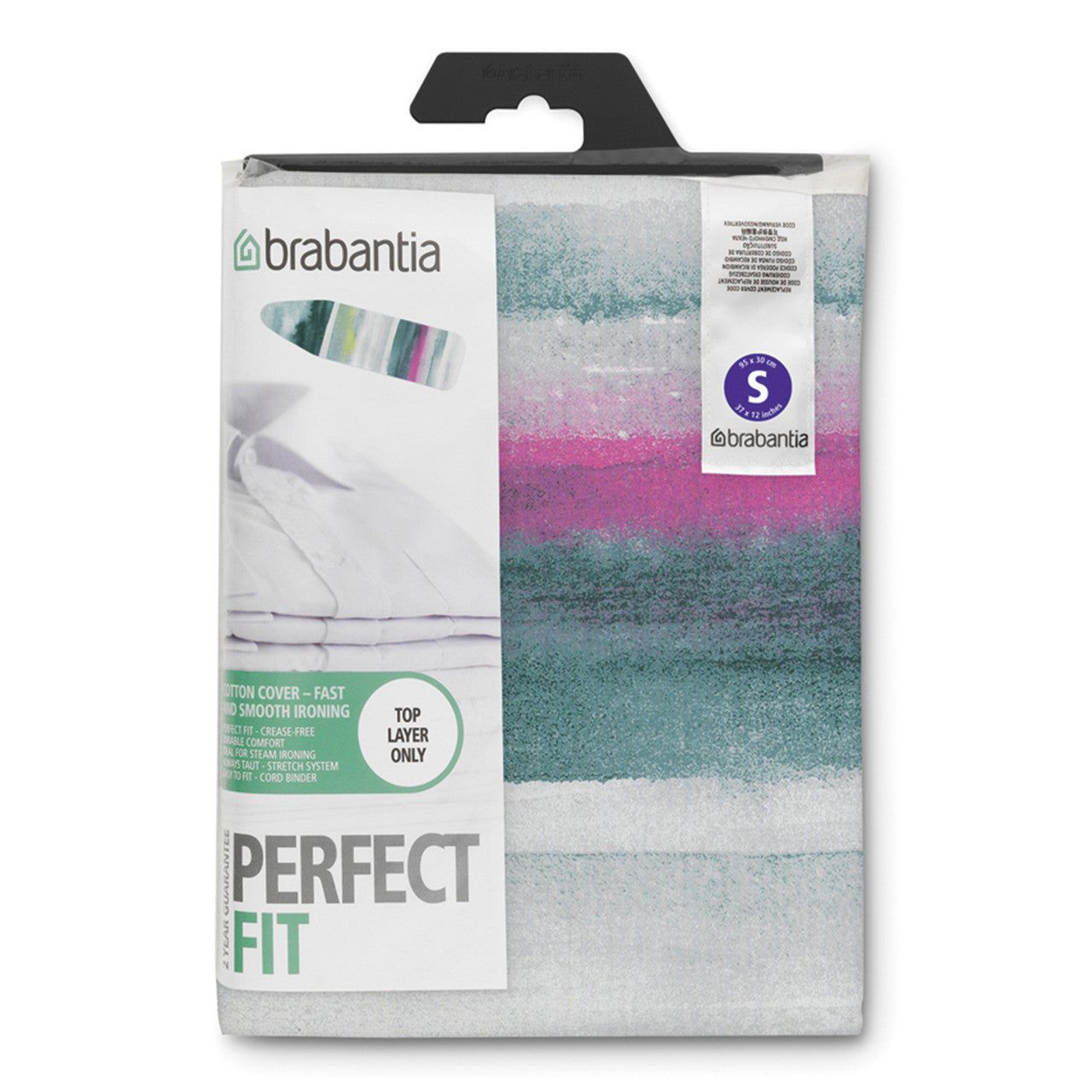 BRABANTIA Ironing Board Cover S, 95x30cm, 2mm Foam - Morning Breeze