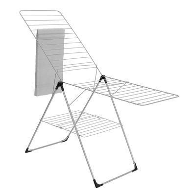 BRABANTIA Drying Rack T-model, 20m - Metallic Grey