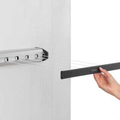 BRABANTIA Pull-Out Clothes Line, 22m - Matt Steel